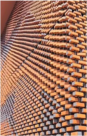 Mur en brique et parement